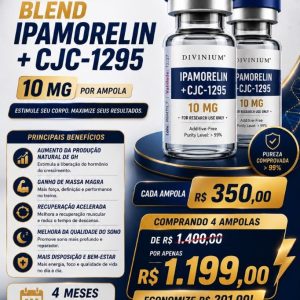Combo 4 Ampolas - Blend Ipamorelin + CJC-1295 10mg