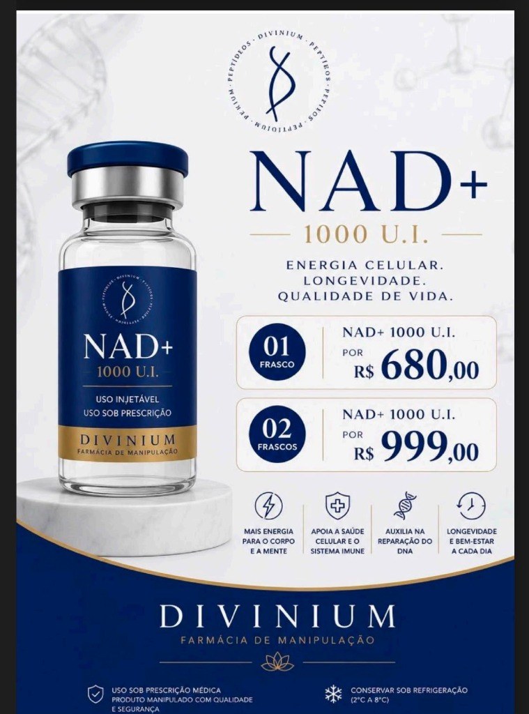 Combo 2 Frascos - NAD+ 1000 U.I.