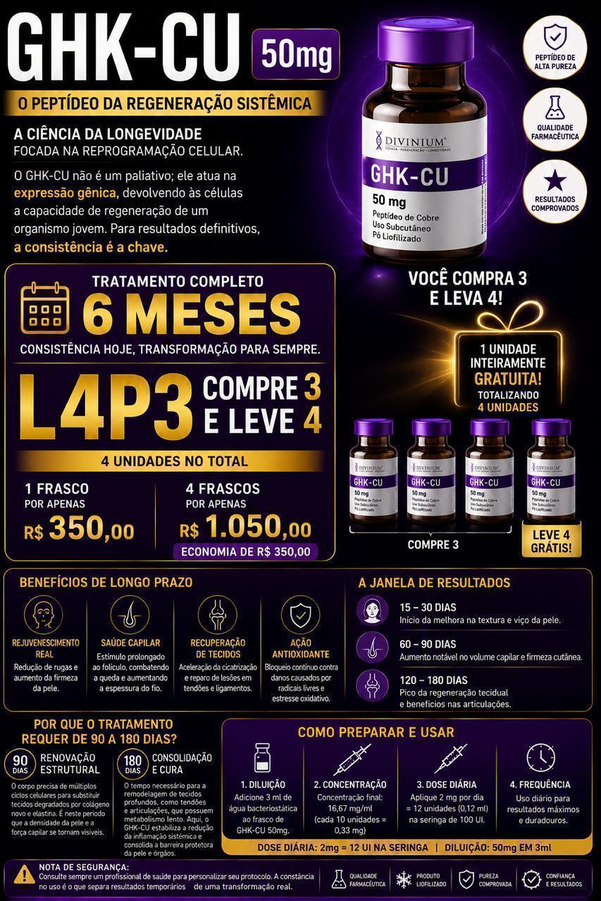 GHK-CU 50mg - Compre 3 Leve 4